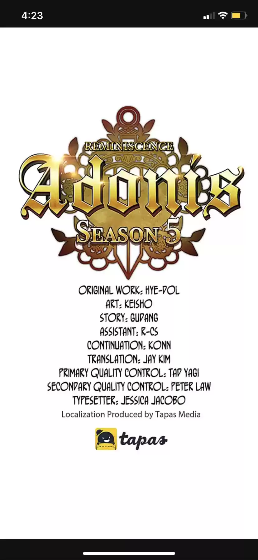 Reminiscence Adonis Chapter 177