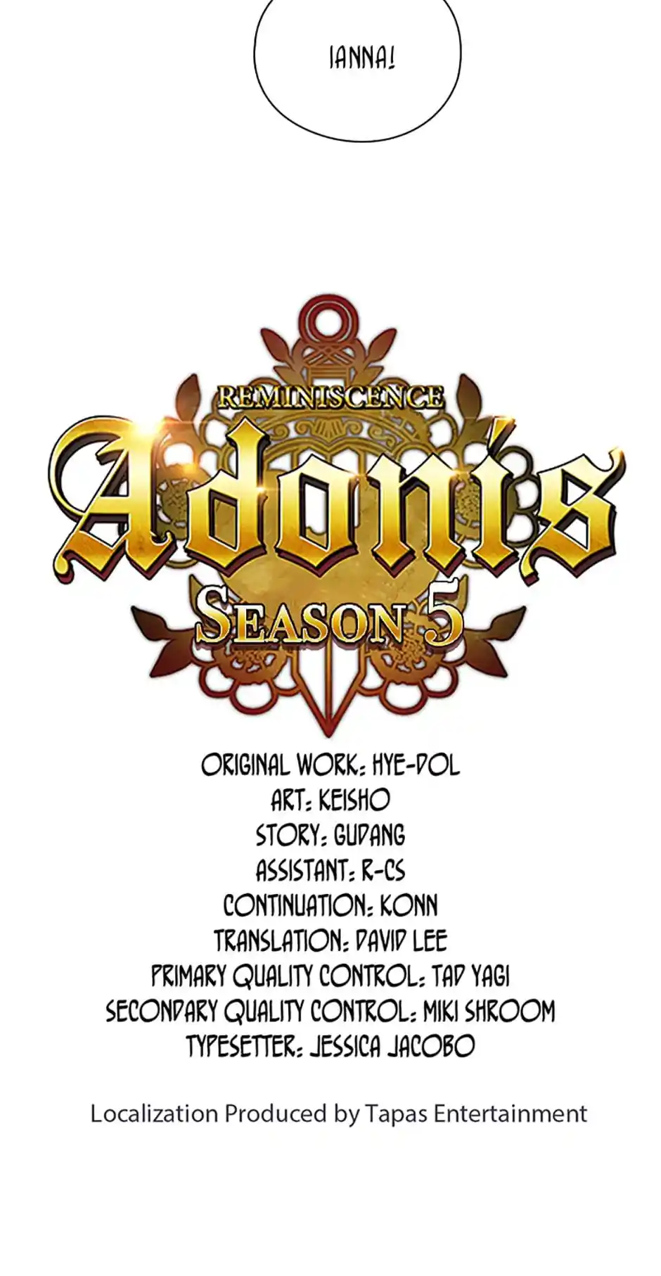 Reminiscence Adonis Chapter 202