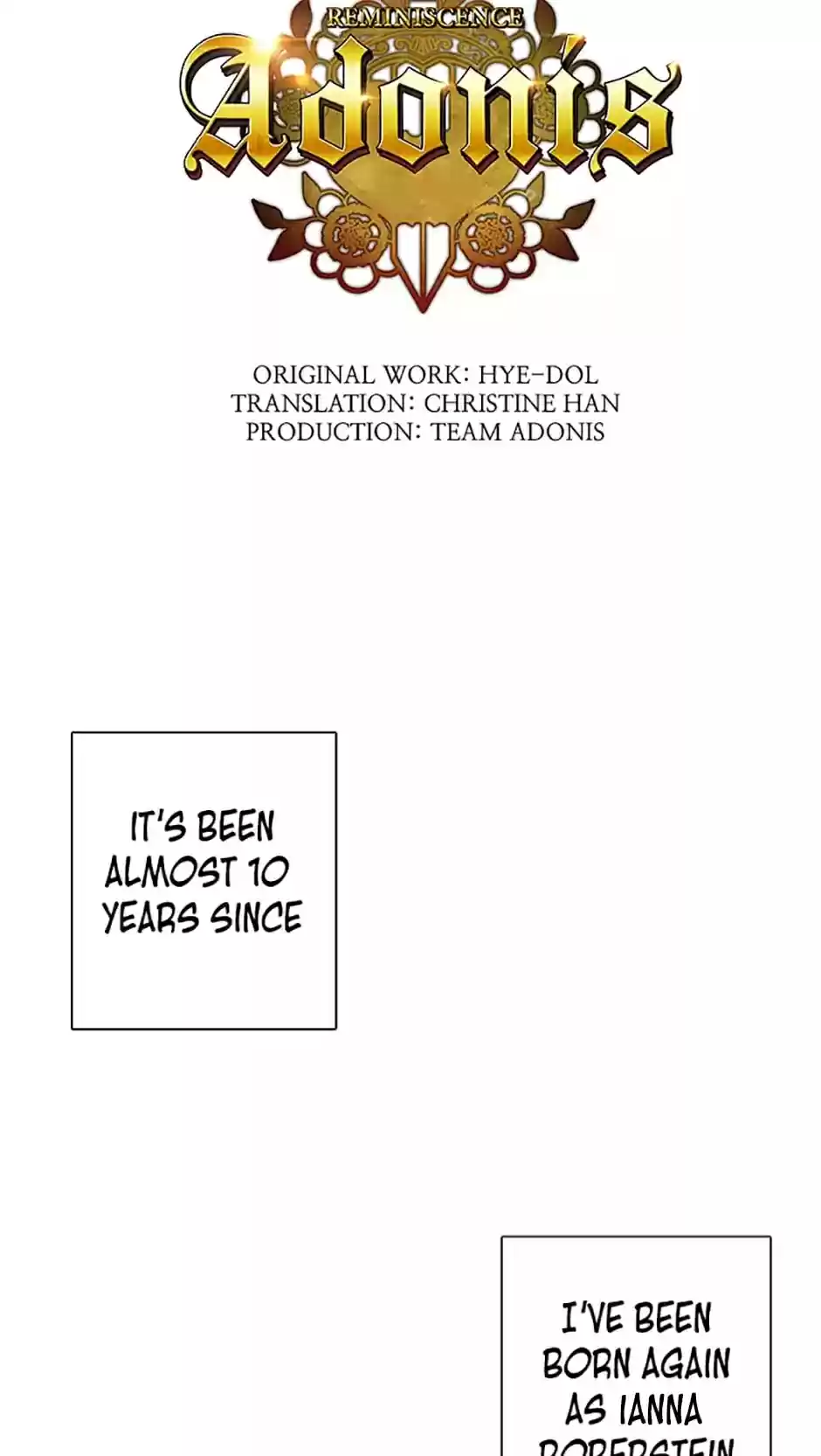 Reminiscence Adonis Vol.1 Ch.2