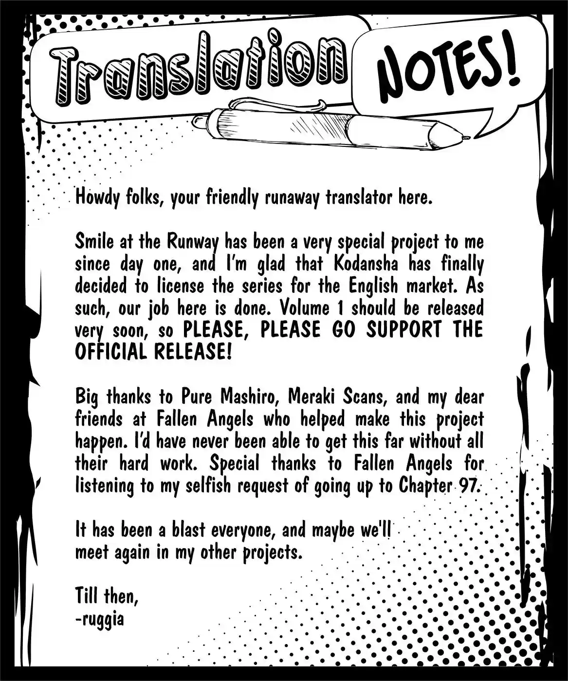 Runway de Waratte Chapter 97