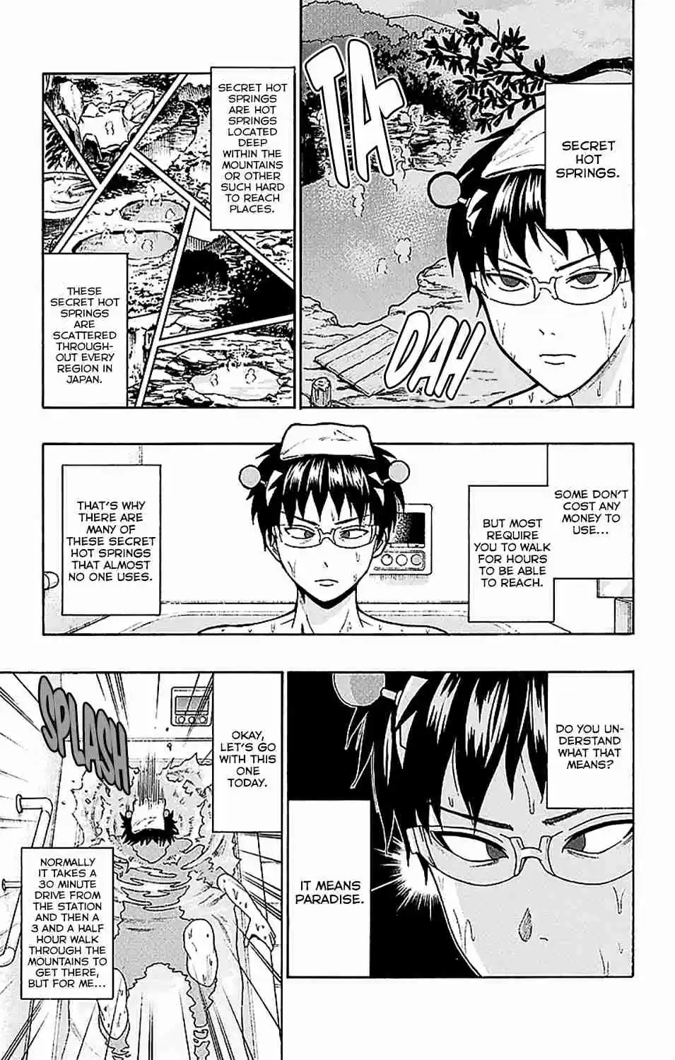 Saiki Kusuo no PSI nan Vol. 22 Ch. 229 No Need for Bath Salts! Taking a Dip in the PSIcret Hot Springs