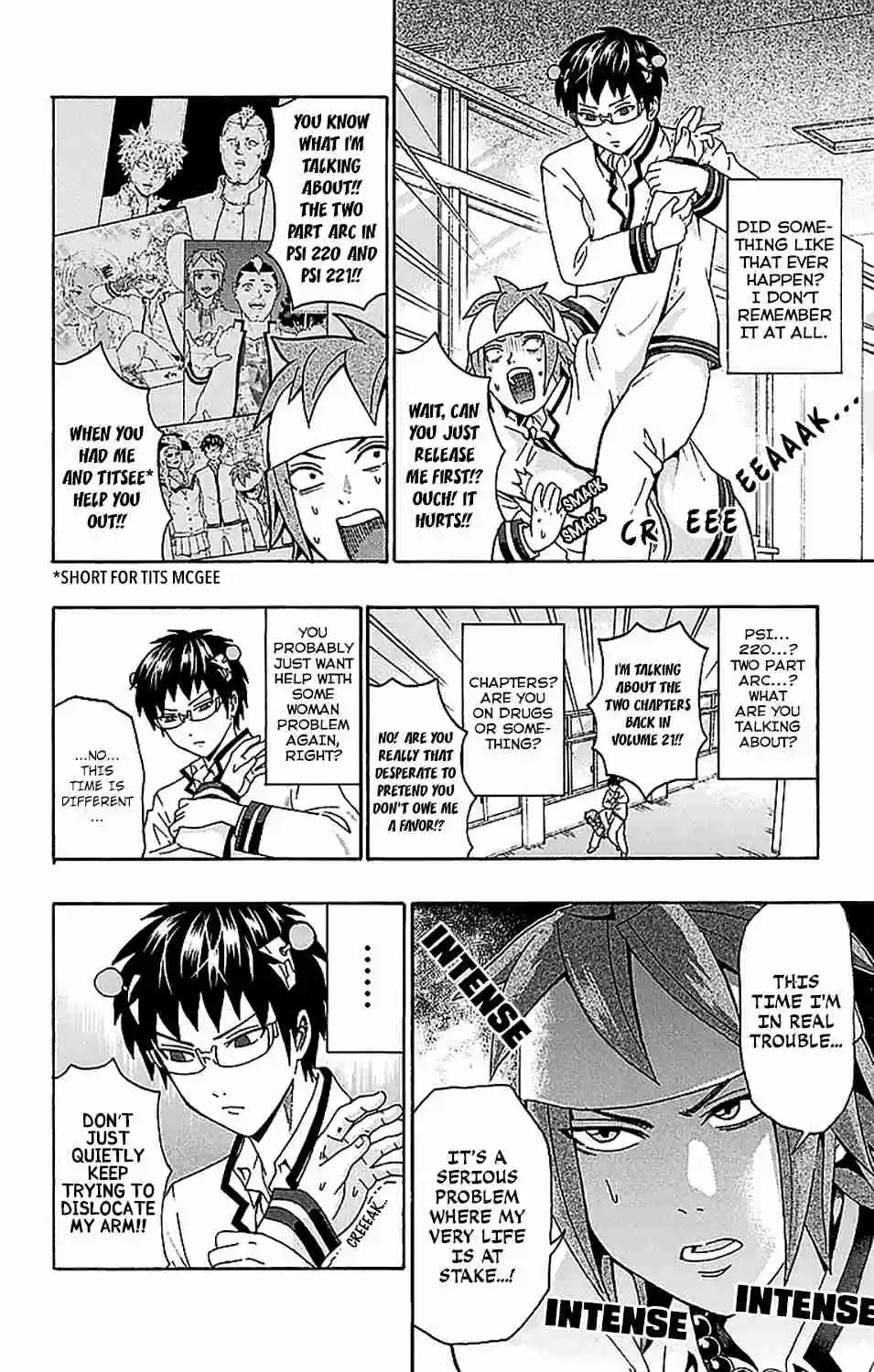 Saiki Kusuo no PSI nan Vol. 22 Ch. 230 Returning the Favor! Toritsuka's Fasting ExerPSIze