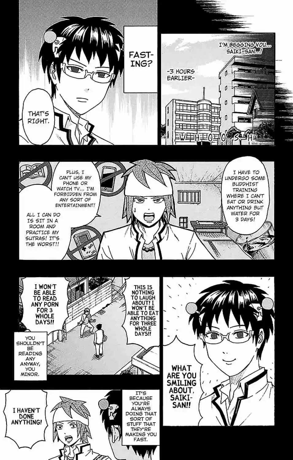 Saiki Kusuo no PSI nan Vol. 22 Ch. 230 Returning the Favor! Toritsuka's Fasting ExerPSIze