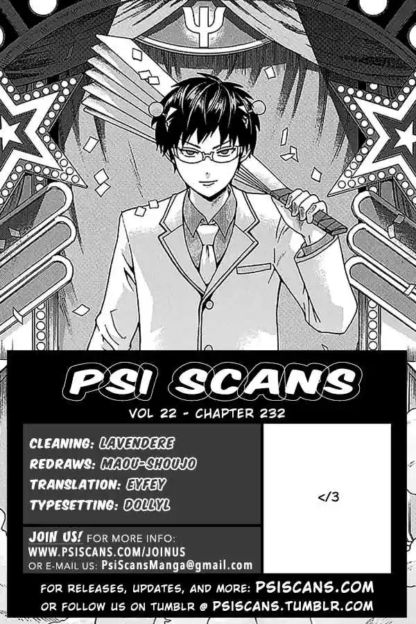 Saiki Kusuo no PSI nan Vol. 22 Ch. 232 Out of Sync Boy Girl RelaPSIonships (Second Half)