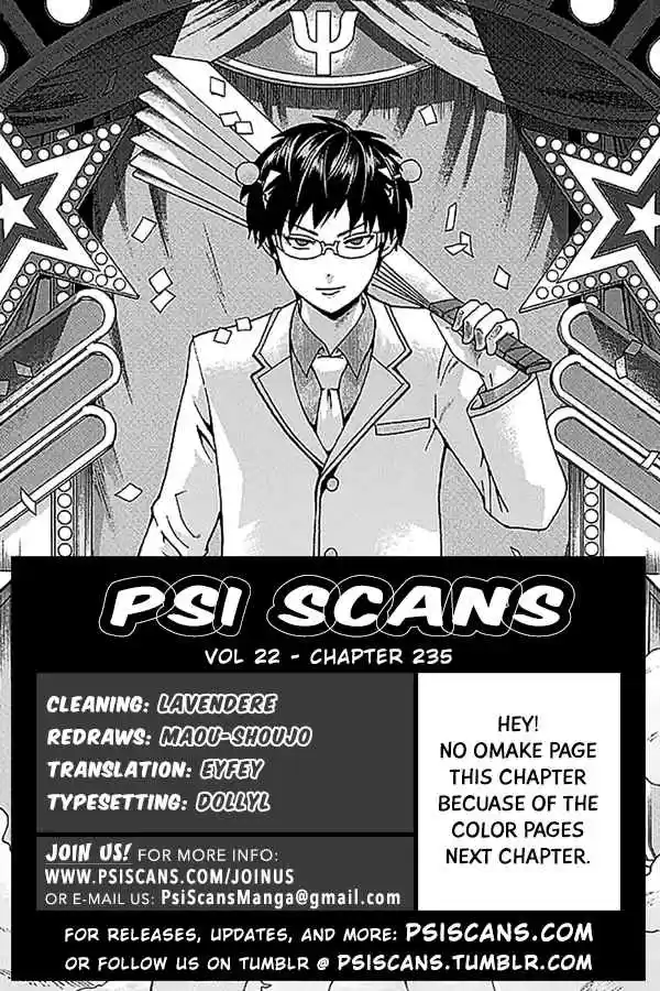 Saiki Kusuo no PSI nan Vol. 22 Ch. 235 Make PSIure You Eat Your Vegetables! Yakiniku Time