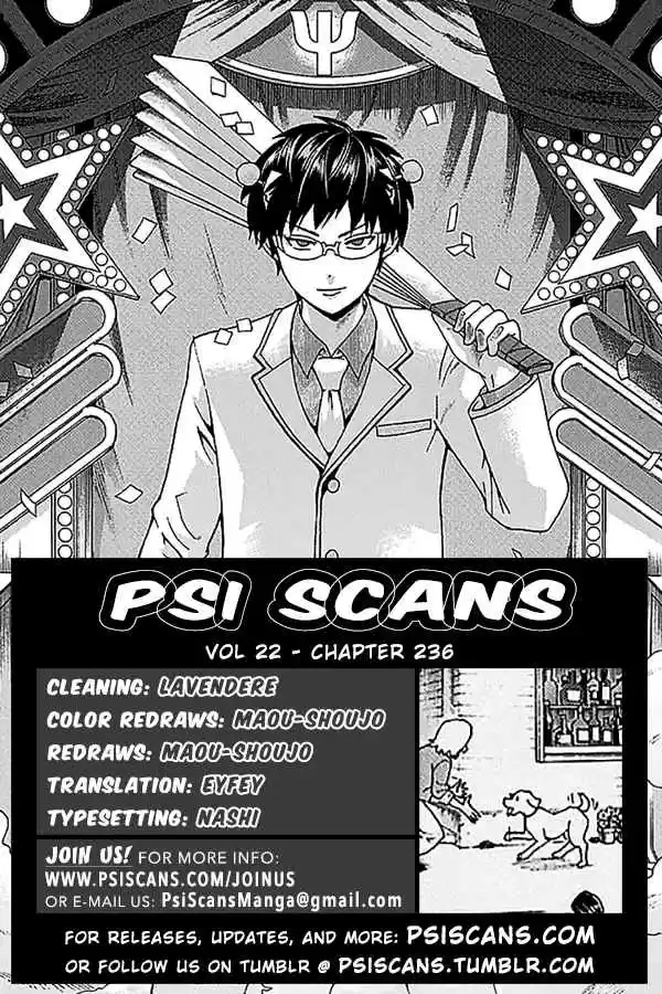 Saiki Kusuo no PSI nan Vol. 22 Ch. 236 Read the PSIgns! Aiura Mikoto's Fortune Telling