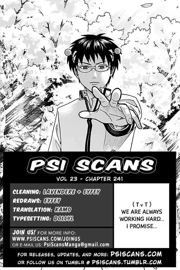 Saiki Kusuo no PSI nan Vol. 23 Ch. 241 DiviPSIon strategy, start!