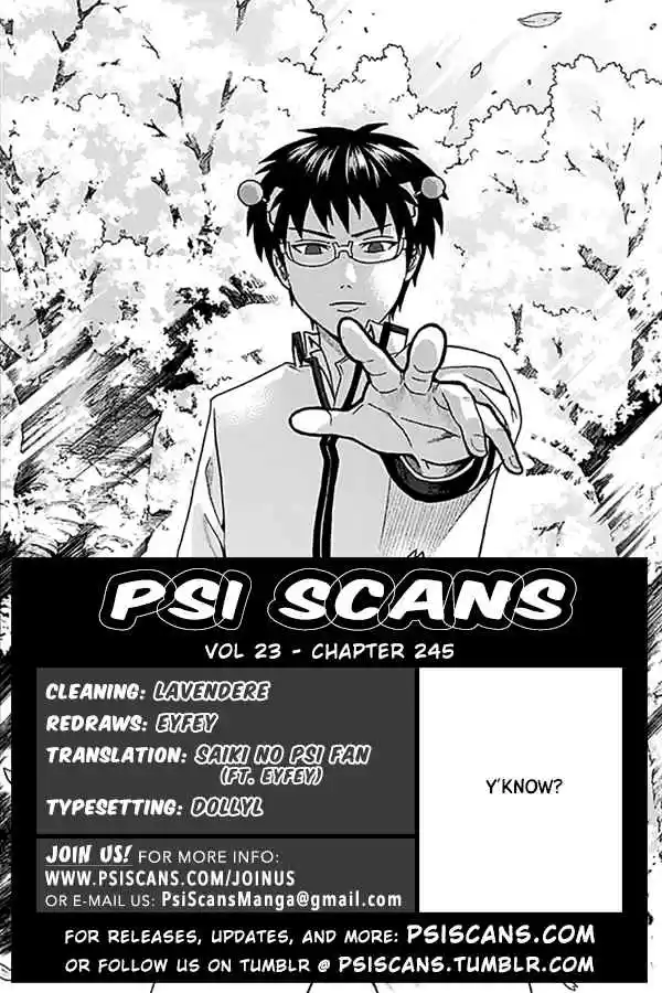 Saiki Kusuo no PSI nan Vol. 23 Ch. 245 Trending on a Streaming PSIte