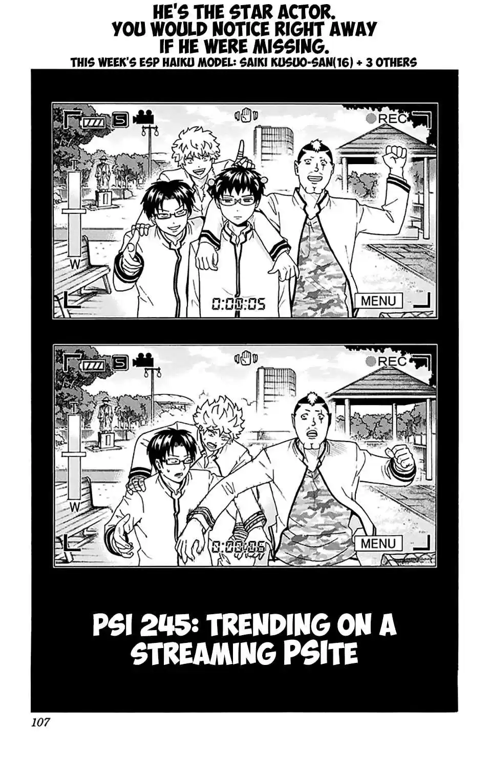 Saiki Kusuo no PSI nan Vol. 23 Ch. 245 Trending on a Streaming PSIte
