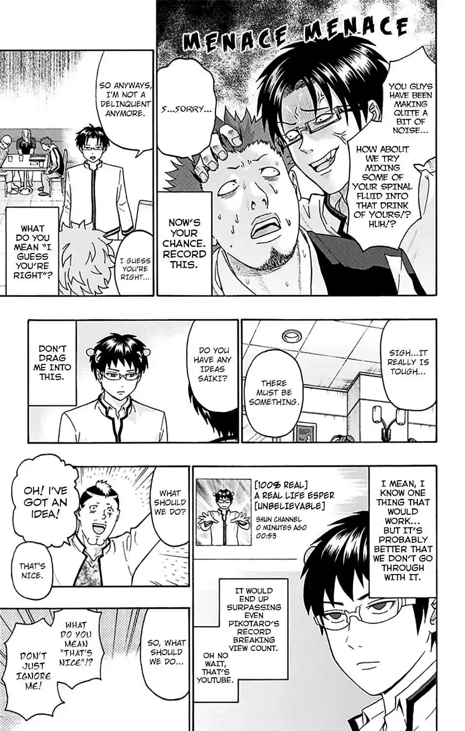 Saiki Kusuo no PSI nan Vol. 23 Ch. 245 Trending on a Streaming PSIte