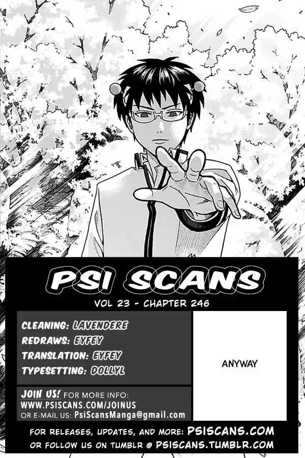 Saiki Kusuo no PSI nan Vol. 23 Ch. 246 ConPSItructing an Unusual Day