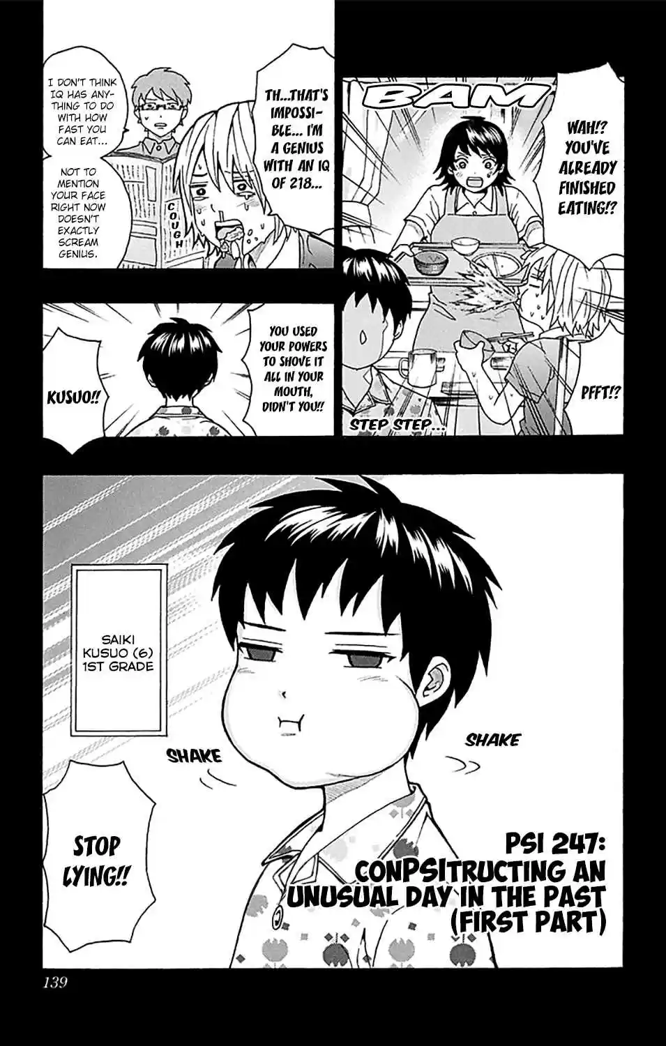 Saiki Kusuo no PSI nan Vol. 23 Ch. 247 ConPSItructing an Unusual Past (First Part)