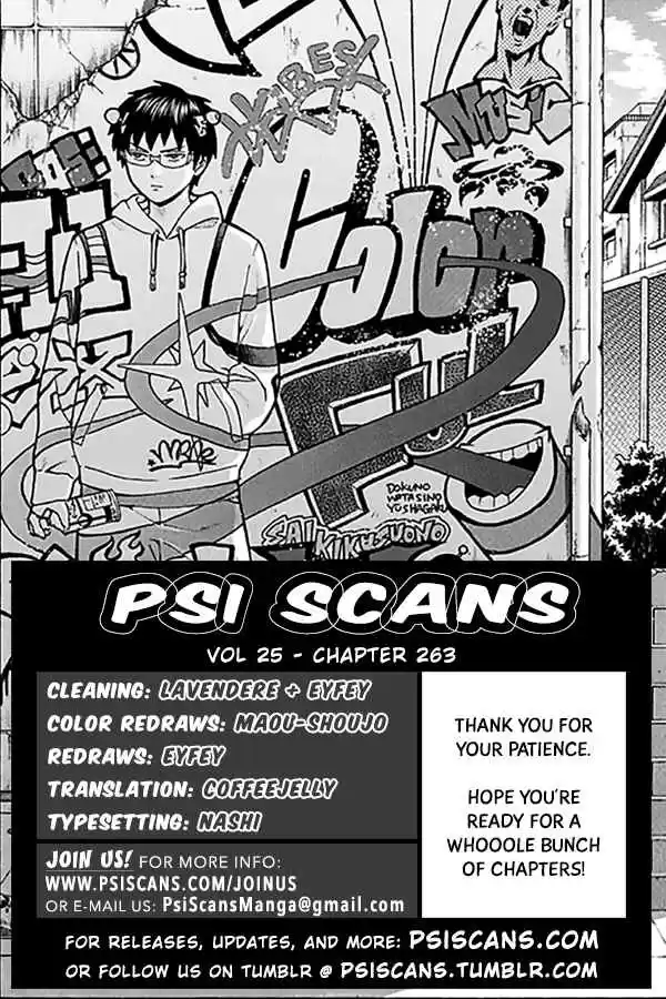 Saiki Kusuo no PSI Nan Vol. 25 Ch. 263 Suddenly! A Real Realistic EPSIcape Room