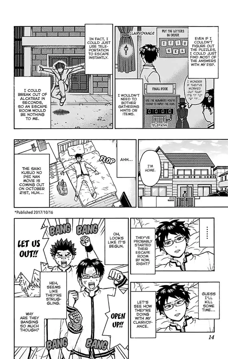 Saiki Kusuo no PSI Nan Vol. 25 Ch. 263 Suddenly! A Real Realistic EPSIcape Room