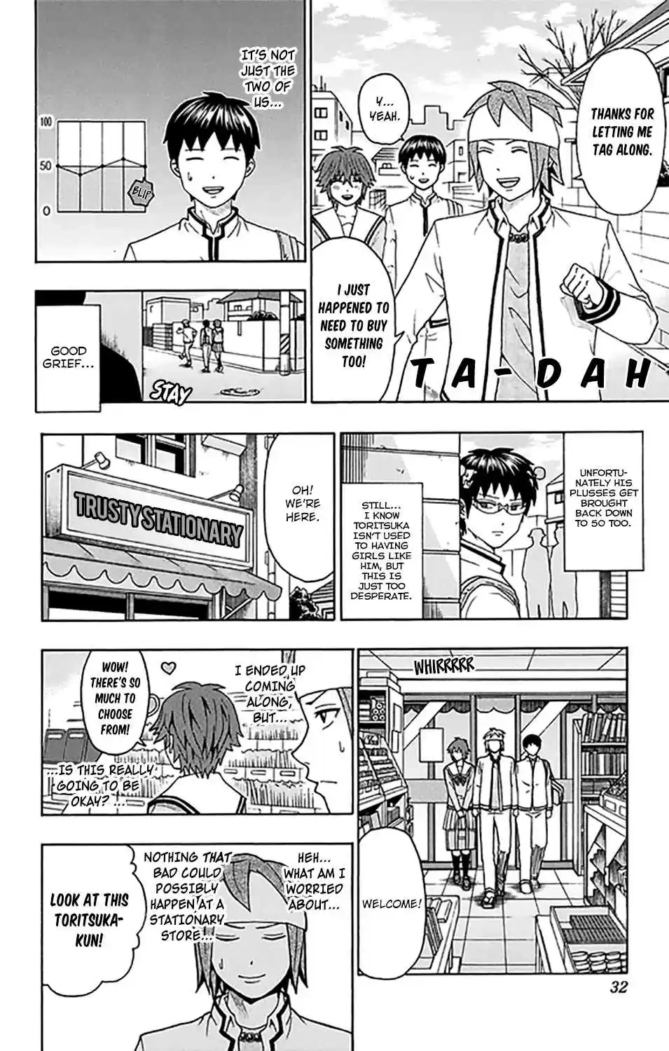 Saiki Kusuo no PSI Nan Vol. 26 Ch. 274 Toritsuka vs Satou! RelaPSIonship Battle!