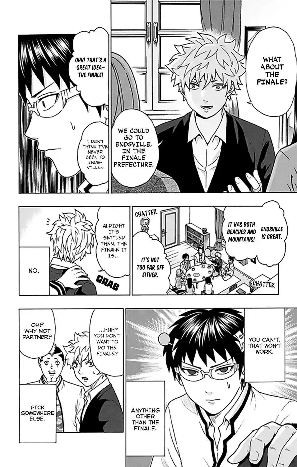 Saiki Kusuo no PSI Nan Vol. 26 Ch. 276 Let's AsPSImble and Plan a Trip