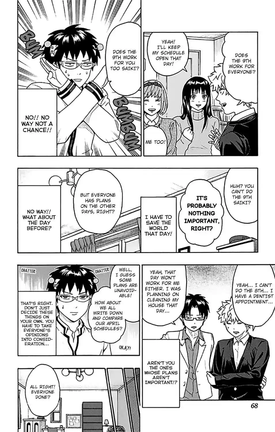 Saiki Kusuo no PSI Nan Vol. 26 Ch. 276 Let's AsPSImble and Plan a Trip