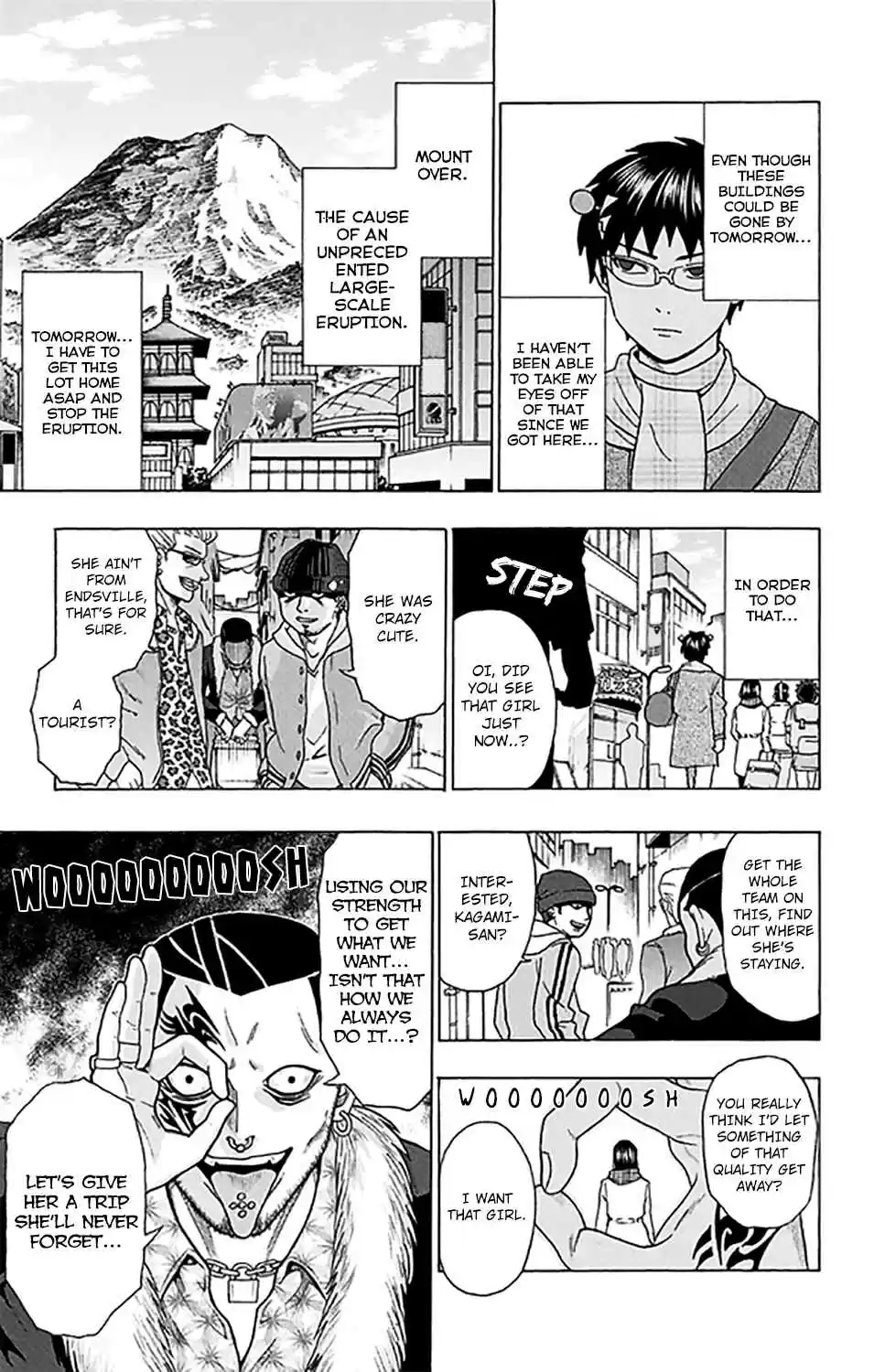 Saiki Kusuo no PSI Nan Vol. 26 Ch. 277 PSI Much to See! Tourists in Endsville!