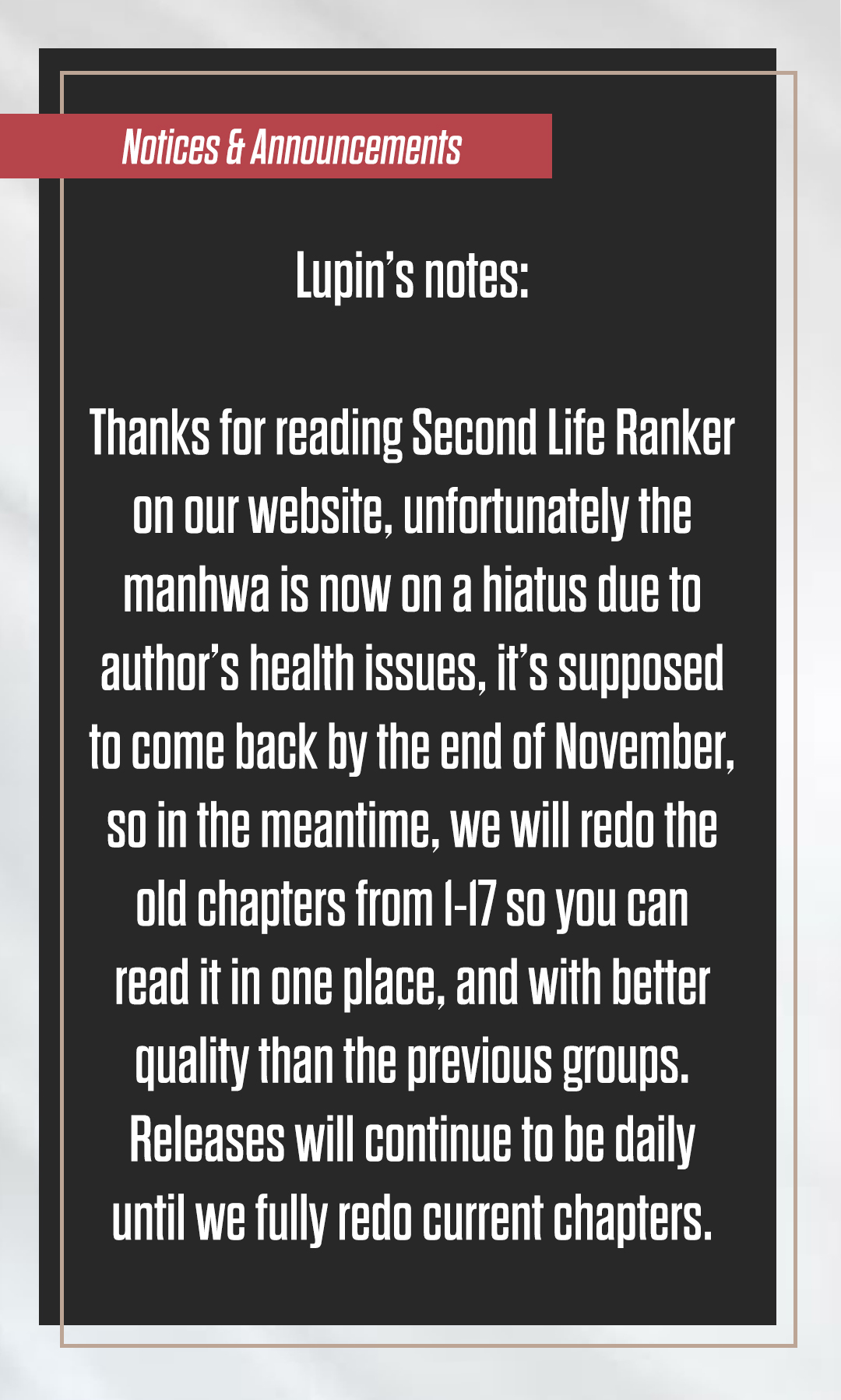 Second Life Ranker Ch. 38.1