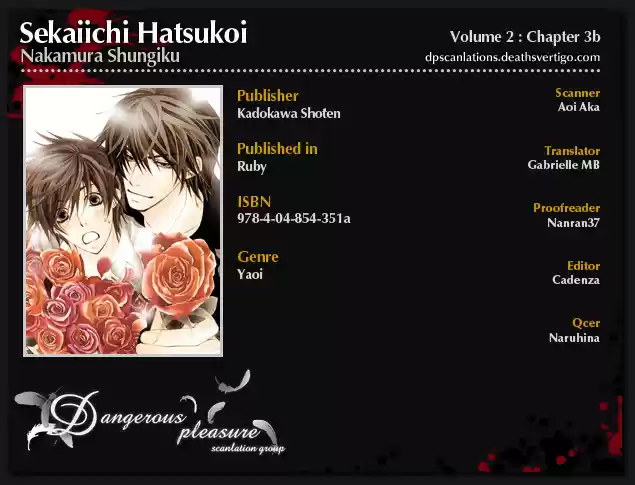 Sekaiichi Hatsukoi Vol. 2 Ch. 3.2 The Case of Ritsu Onodera No. 3b
