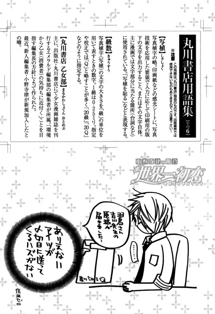 Sekaiichi Hatsukoi Vol. 2 Ch. 3.2 The Case of Ritsu Onodera No. 3b
