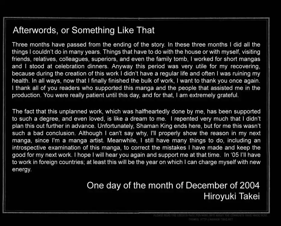 Shaman King Vol. 32 Ch. 286.5 After the Dream