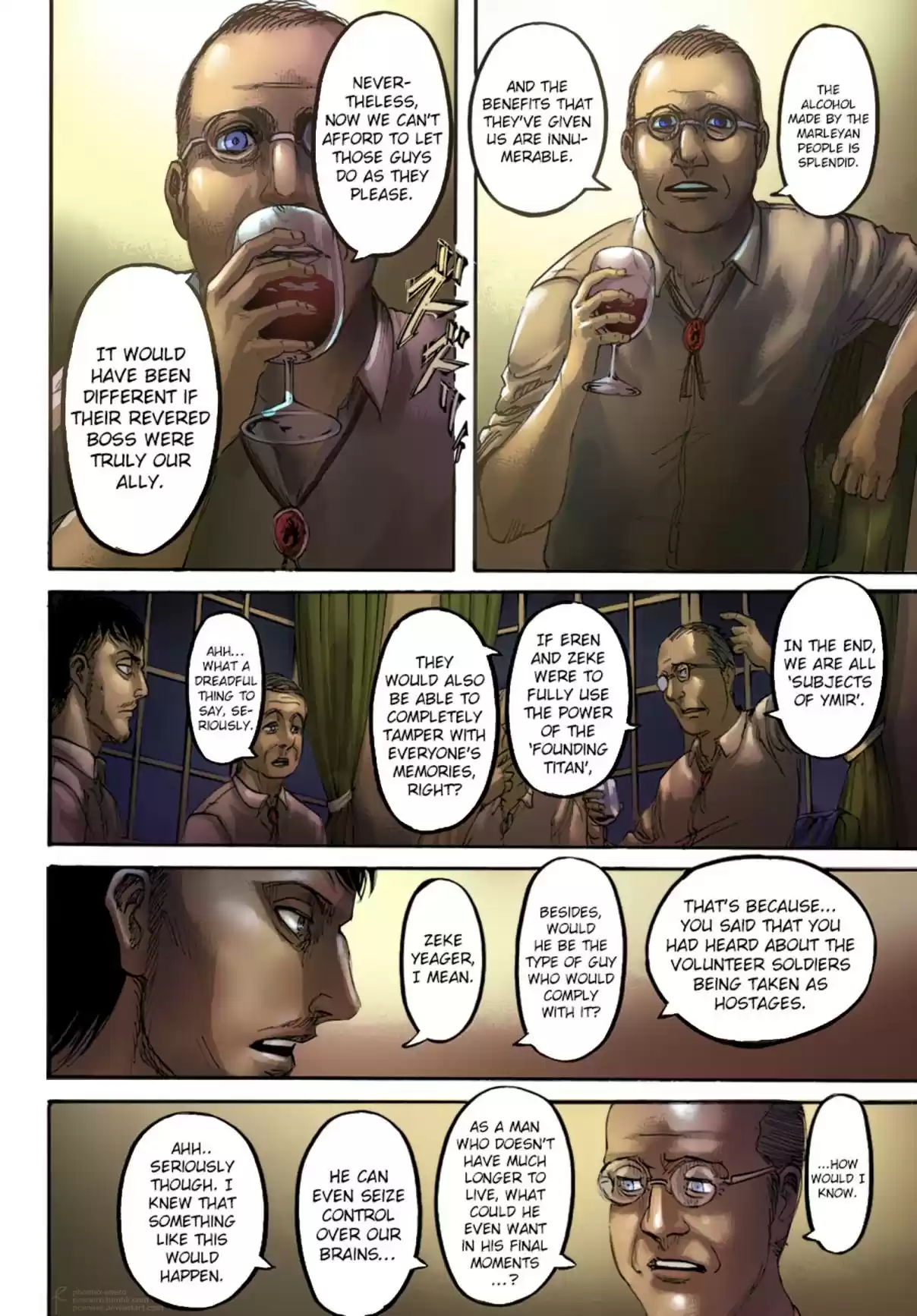 Shingeki no Kyojin (fan colored) Ch. 108 A Sound Argument