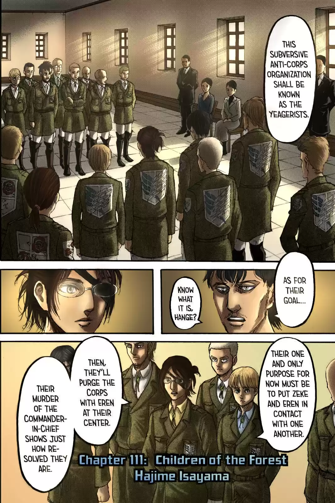 Shingeki no Kyojin (fan colored) Ch. 111 Children of the Forest