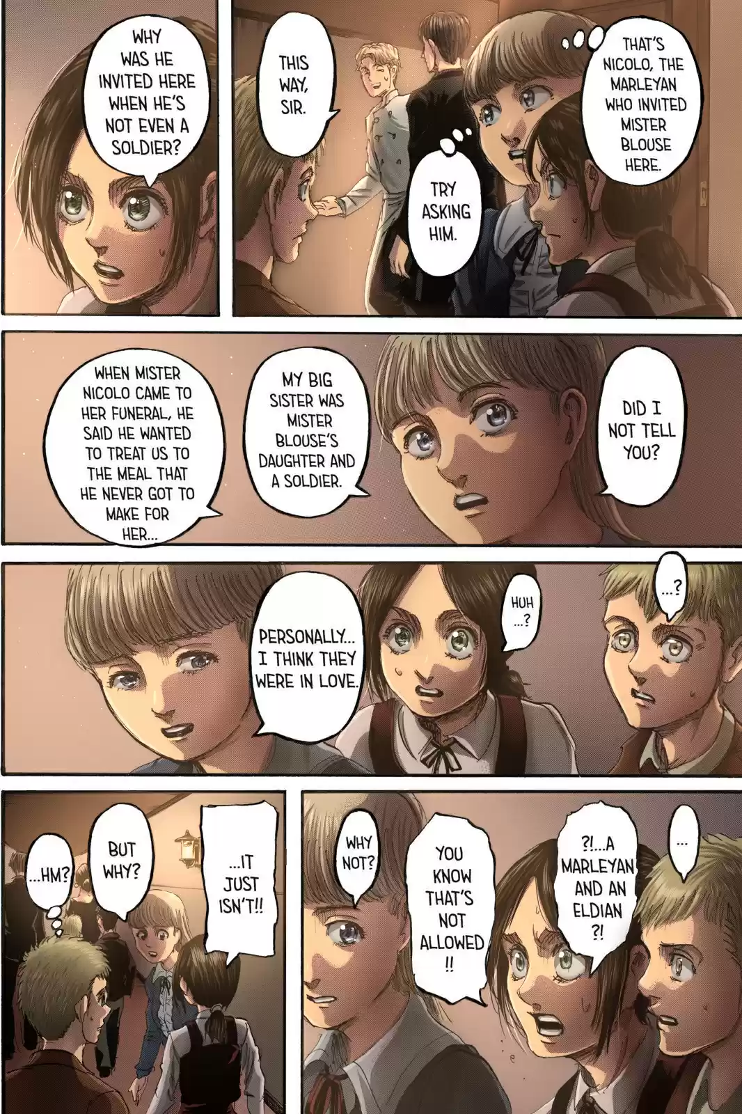 Shingeki no Kyojin (fan colored) Ch. 111 Children of the Forest