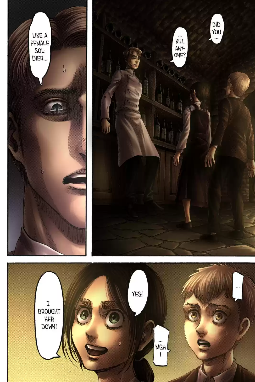 Shingeki no Kyojin (fan colored) Ch. 111 Children of the Forest