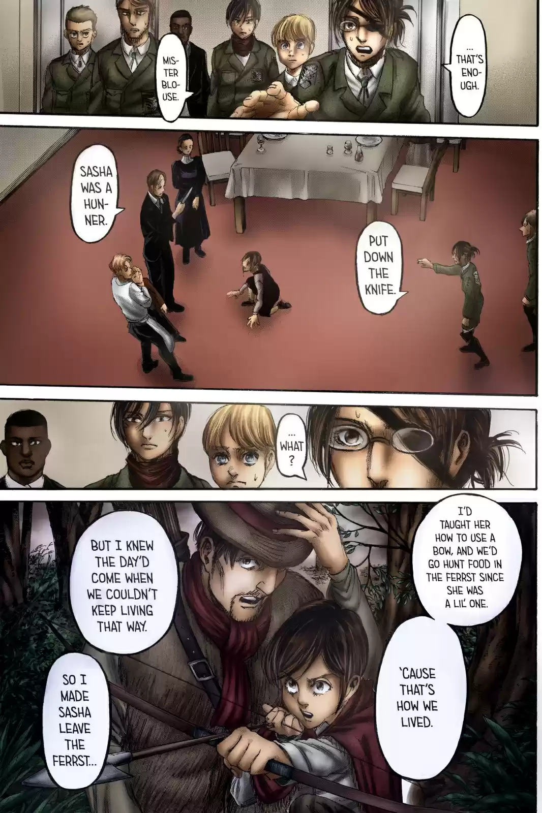 Shingeki no Kyojin (fan colored) Ch. 111 Children of the Forest