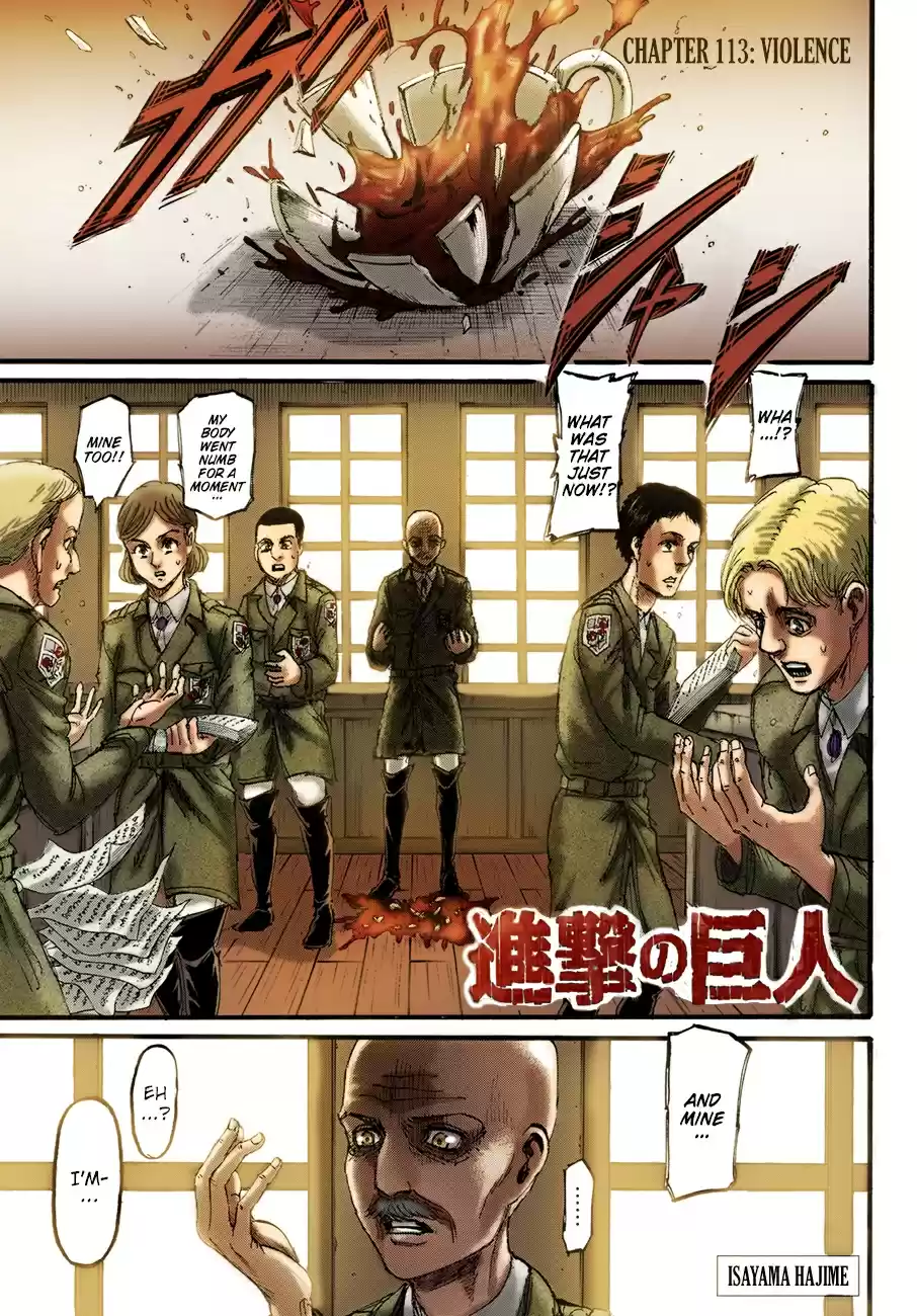 Shingeki no Kyojin (fan colored) Ch. 113 Violence