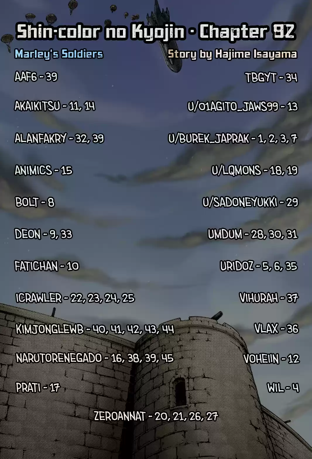 Shingeki no Kyojin (fan colored) Vol. 23 Ch. 92 Marley's Soldiers