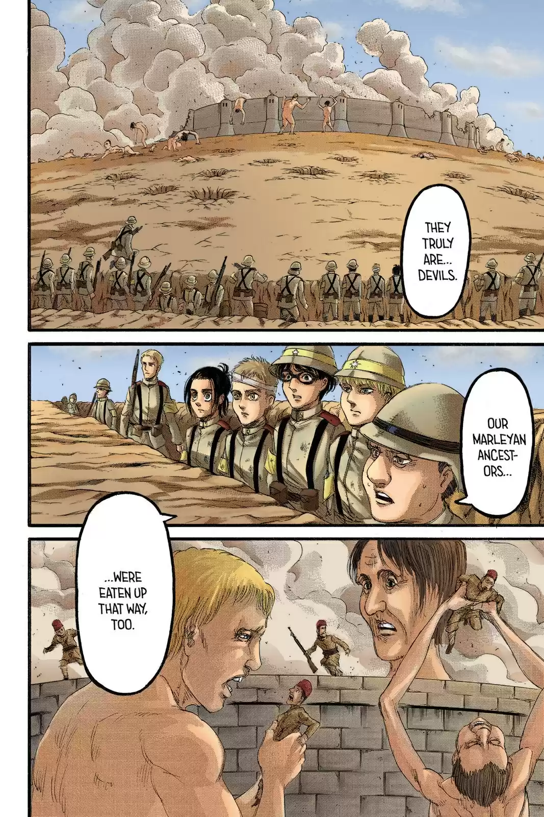Shingeki no Kyojin (fan colored) Vol. 23 Ch. 92 Marley's Soldiers