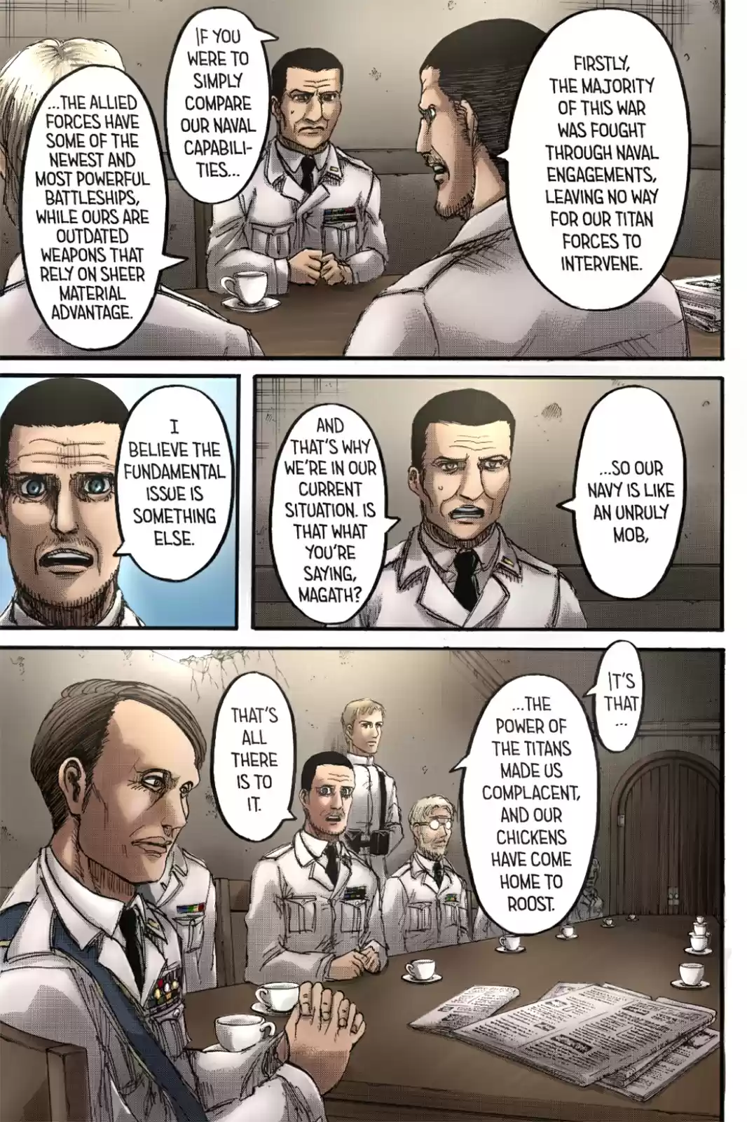 Shingeki no Kyojin (fan colored) Vol. 23 Ch. 93 Midnight Train