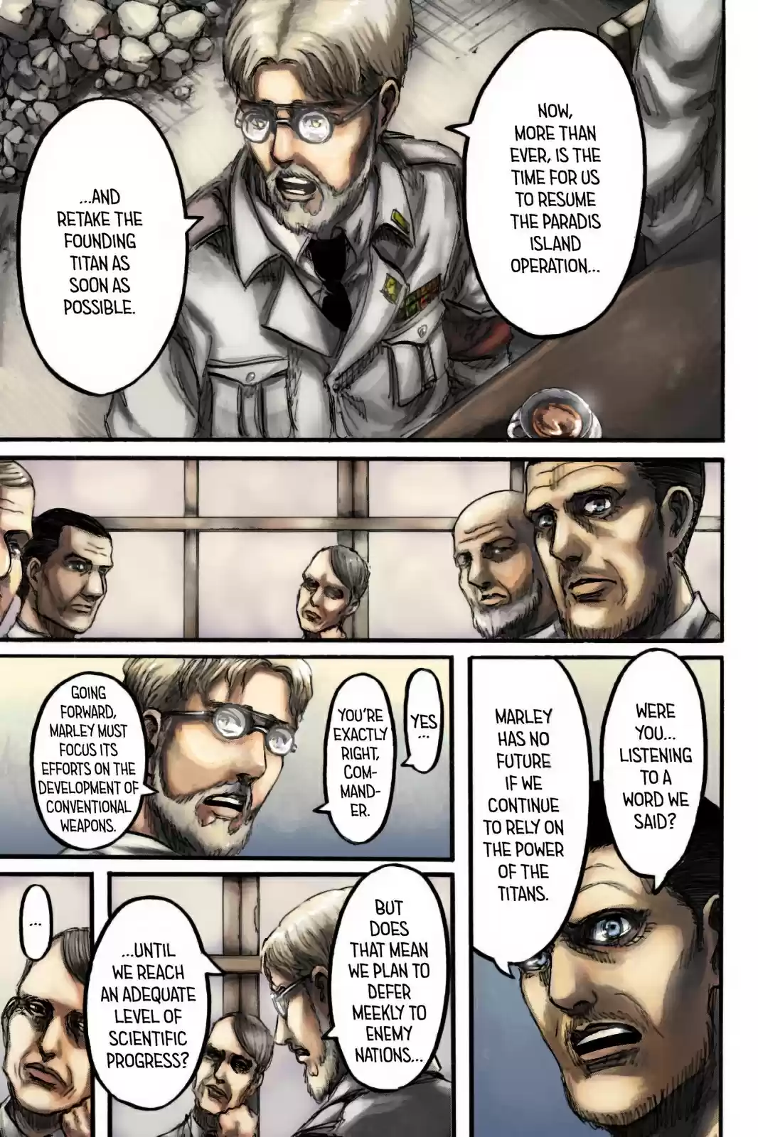 Shingeki no Kyojin (fan colored) Vol. 23 Ch. 93 Midnight Train