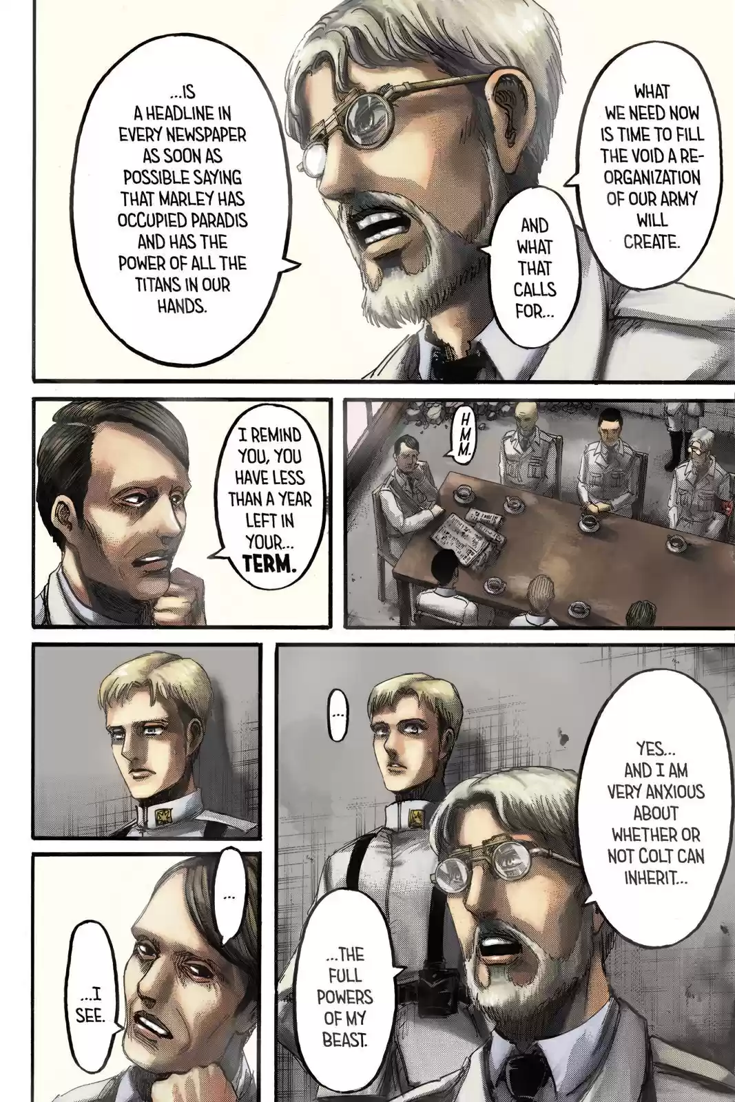 Shingeki no Kyojin (fan colored) Vol. 23 Ch. 93 Midnight Train