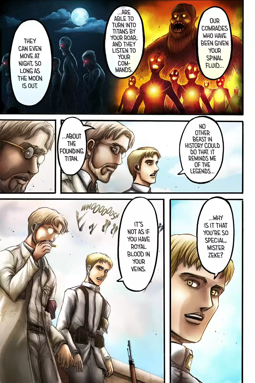 Shingeki no Kyojin (fan colored) Vol. 23 Ch. 93 Midnight Train