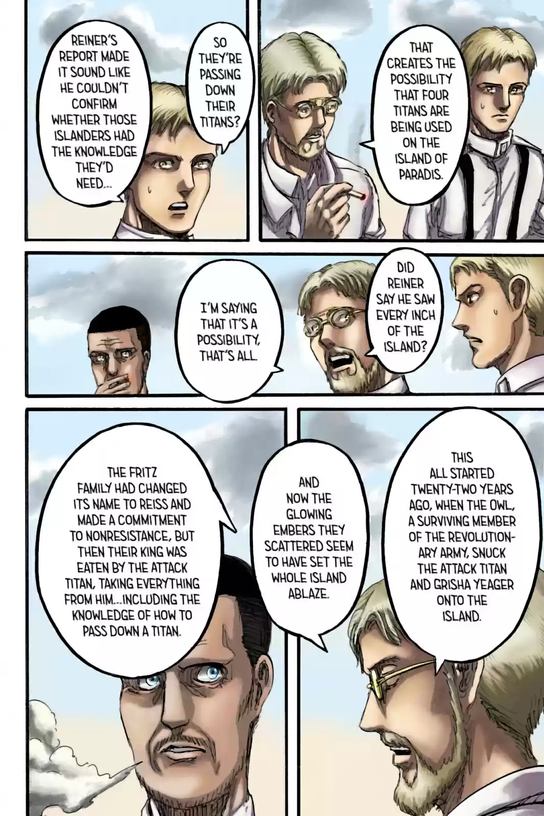 Shingeki no Kyojin (fan colored) Vol. 23 Ch. 93 Midnight Train