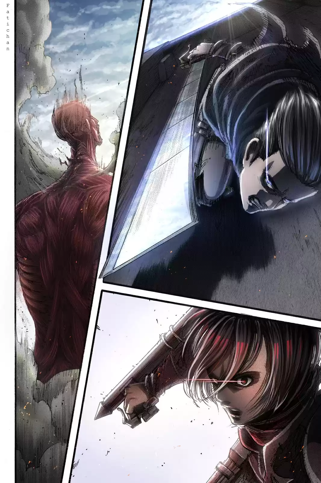 Shingeki no Kyojin (fan colored) Vol. 23 Ch. 93 Midnight Train