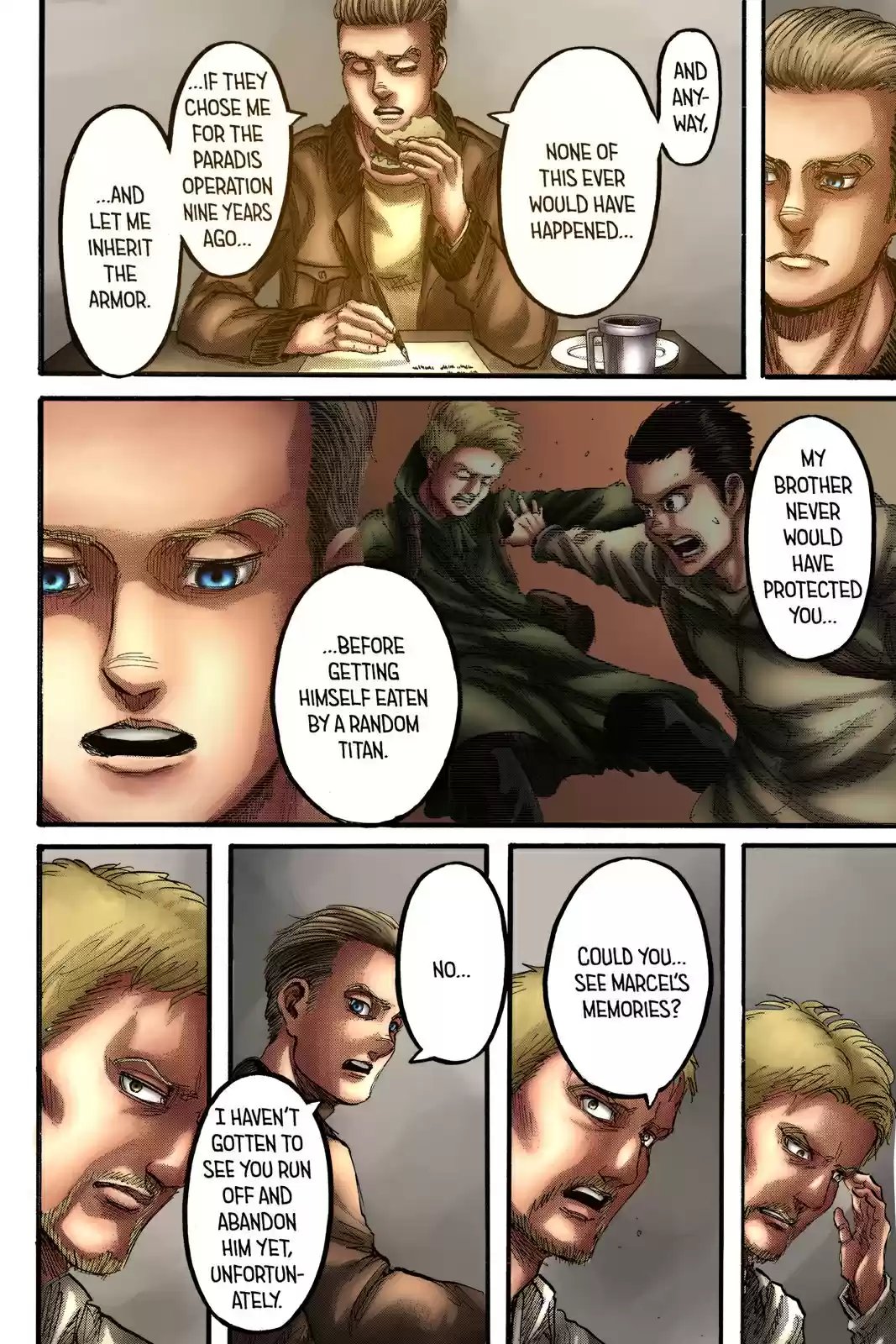 Shingeki no Kyojin (fan colored) Vol. 23 Ch. 93 Midnight Train