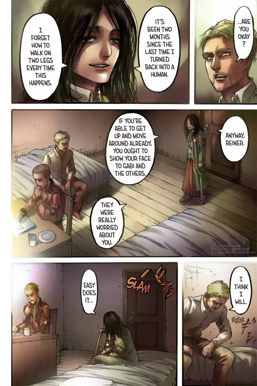 Shingeki no Kyojin (fan colored) Vol. 23 Ch. 93 Midnight Train