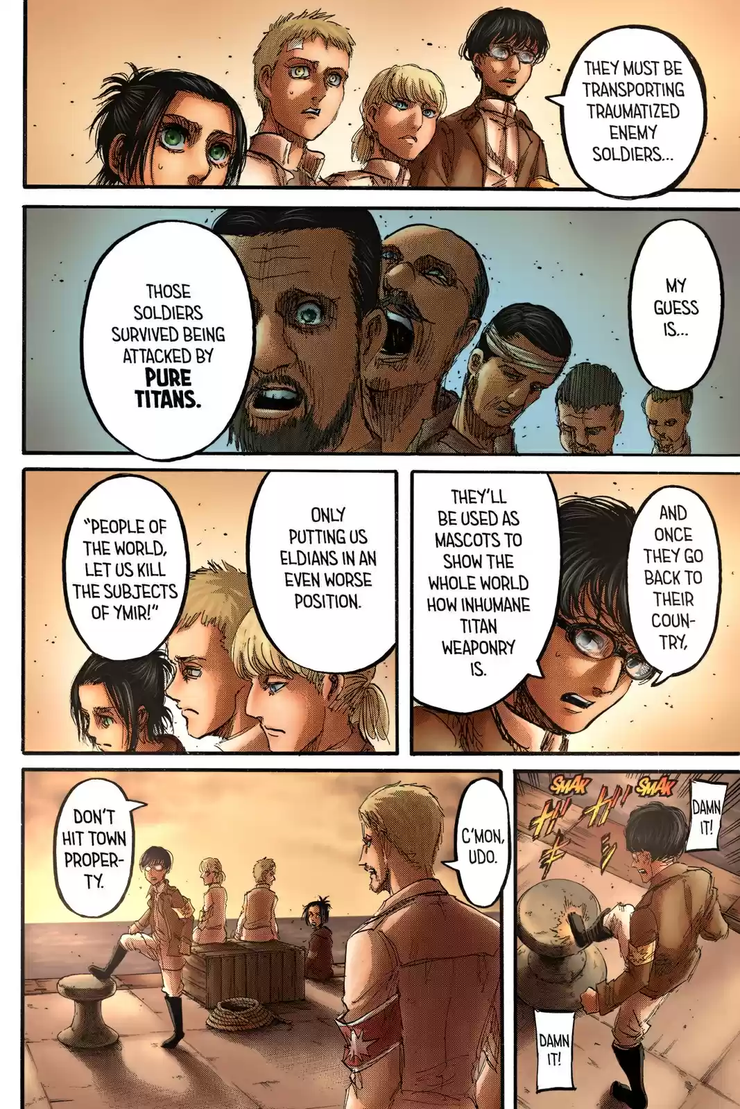 Shingeki no Kyojin (fan colored) Vol. 23 Ch. 93 Midnight Train