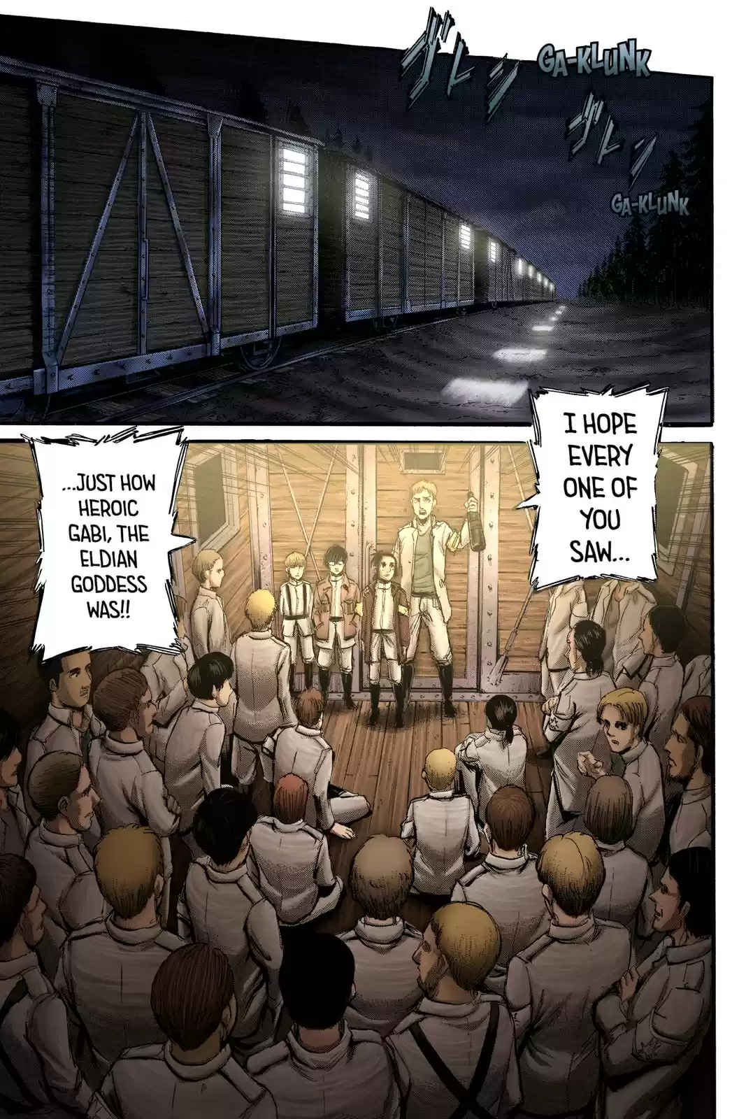Shingeki no Kyojin (fan colored) Vol. 23 Ch. 93 Midnight Train
