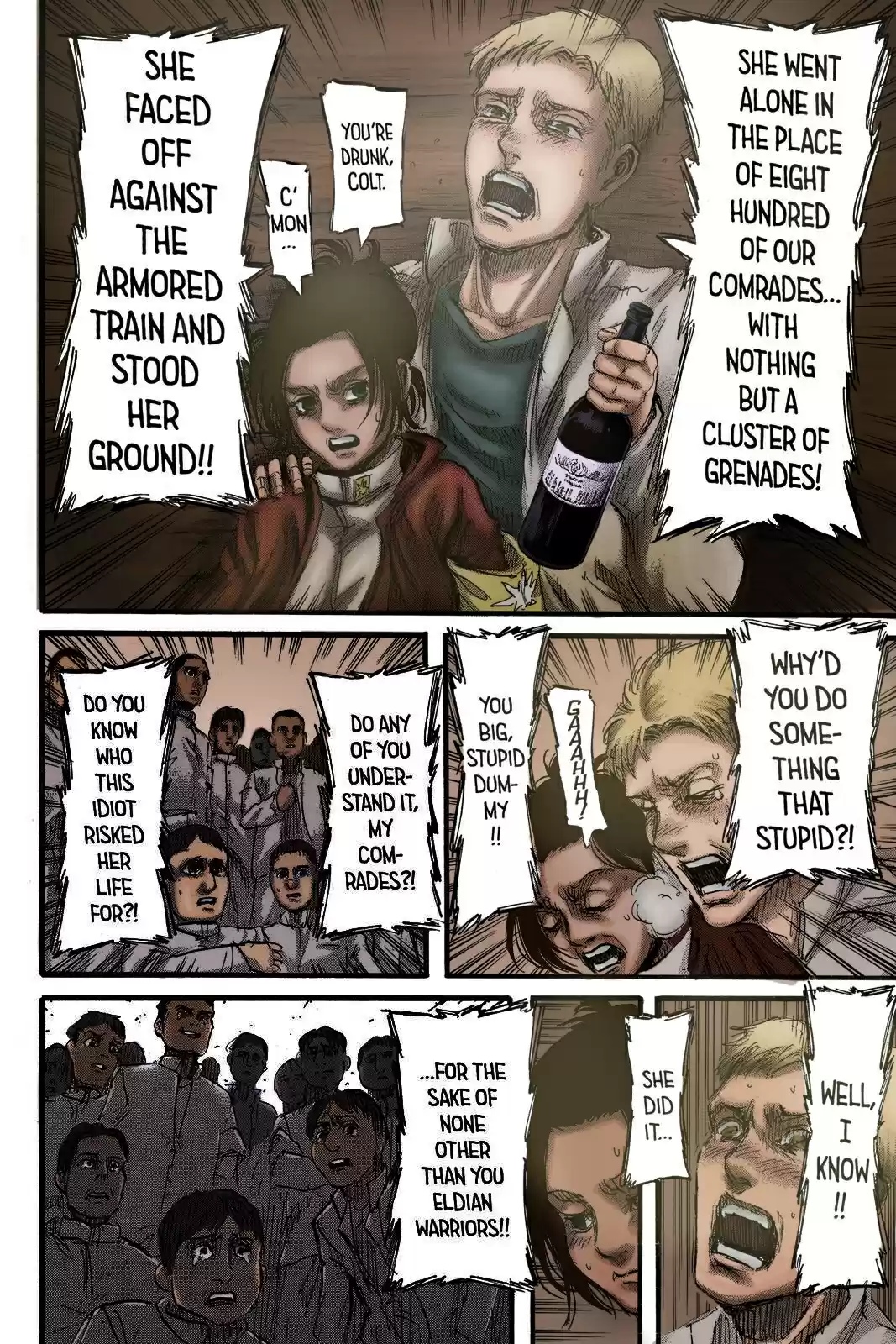 Shingeki no Kyojin (fan colored) Vol. 23 Ch. 93 Midnight Train
