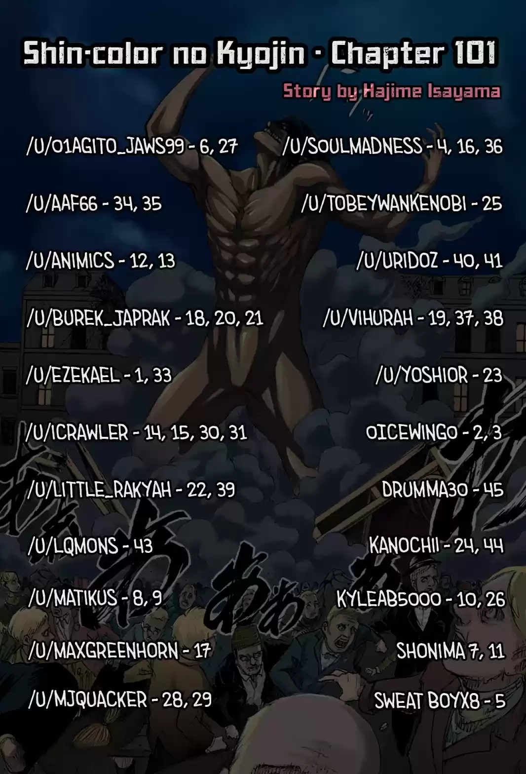 Shingeki no Kyojin (fan colored) Vol. 25 Ch. 101 The War Hammer Titan