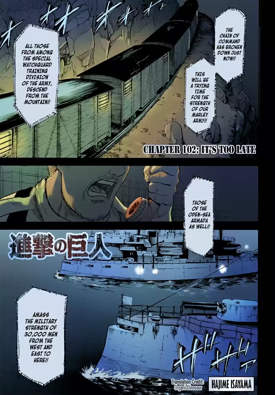 Shingeki no Kyojin (fan colored) Vol. 25 Ch. 102 Too Little, Too Late