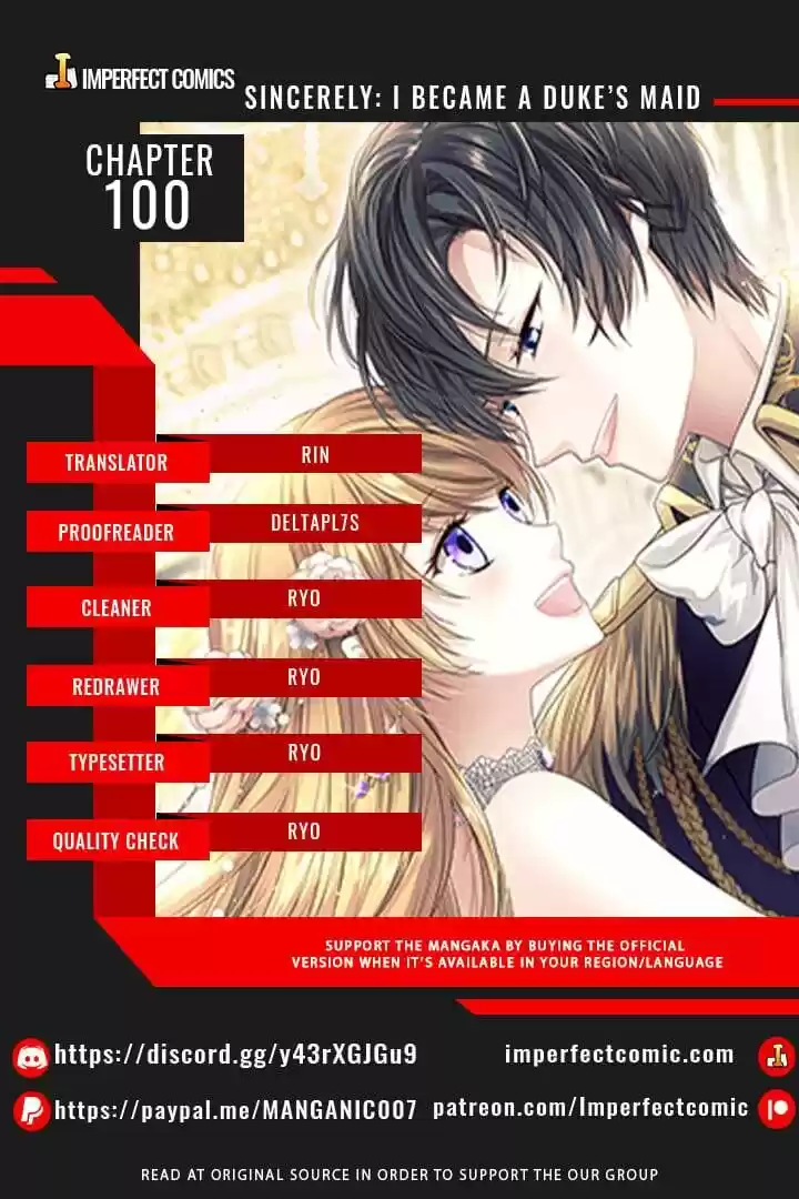 Sincerely: I Became a Duke's Maid Ch.100