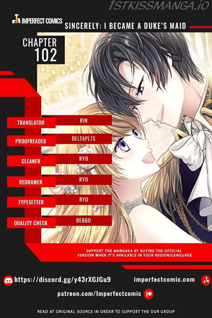 Sincerely: I Became A Duke's Maid Chapter 102