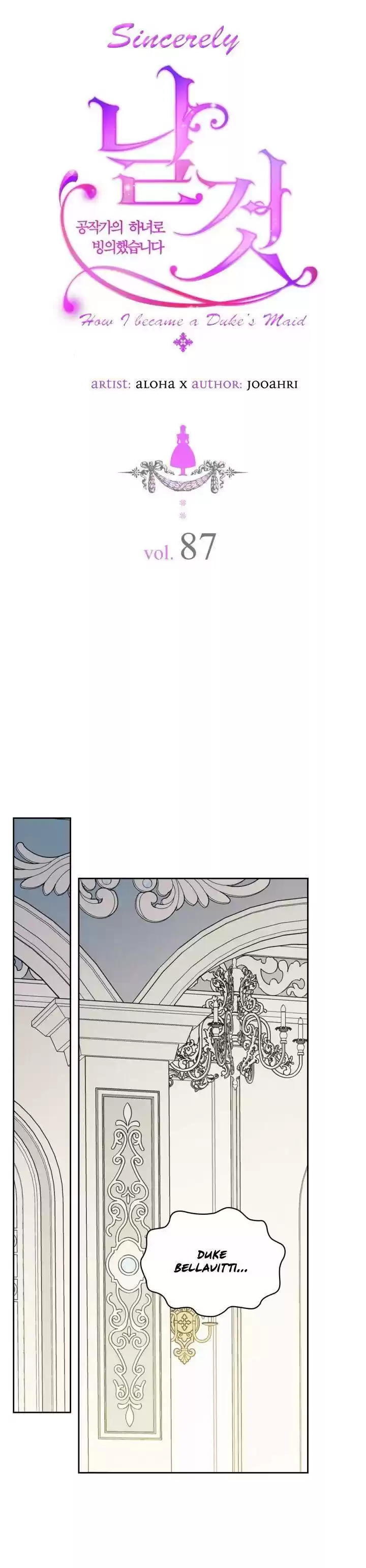 Sincerely: I Became A Duke's Maid Chapter 87